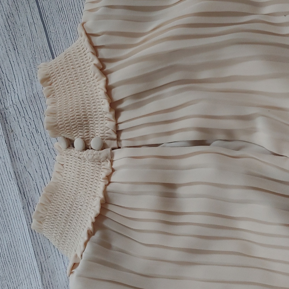 Nanette Lepore Cream Pleated Midi Dress NWT - Picture 10 of 14